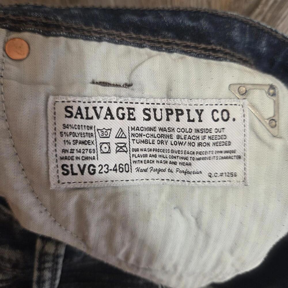 Salvage LA Denim Havoc Slim Skinny Fit Jeans Mens Size 30R Buckle Exclusive Y2K - Picture 9 of 9